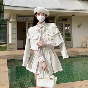 YesStyle White Tweed Jacket